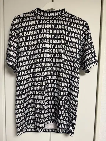 JACK BUNNY 로고 프린트 하이넥 셔츠