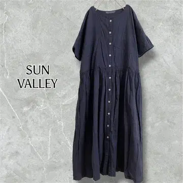 SUN VALLEY 선 밸리 노카라 롱 원피스 코튼 100%