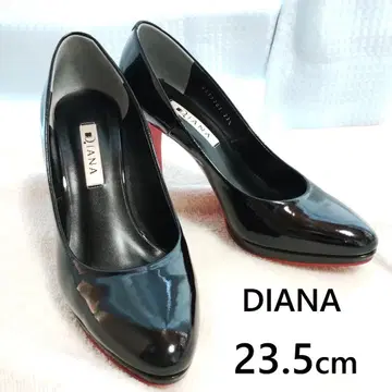 [ 23.5cm ] DIANA 블랙 x 레드 다용도 플레인 펌프스