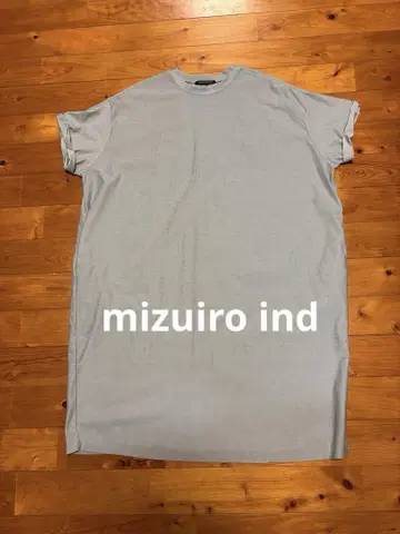 mizuiro ind 티셔츠 원피스 반팔 라이트 블루