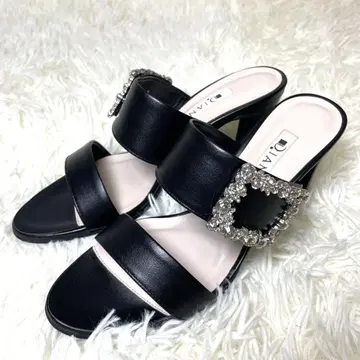 [컨디션 최상] 다이애나 비쥬 가죽 블랙 뮬 23.5cm
