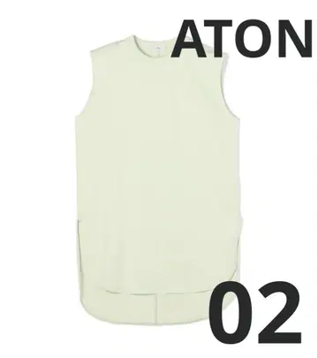 ATON 라운드 헴 탱크탑 민트 그린 02 ATON 별주