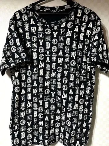 HYSTERIC GLAMOUR 프린트 티셔츠 S 사이즈 블랙