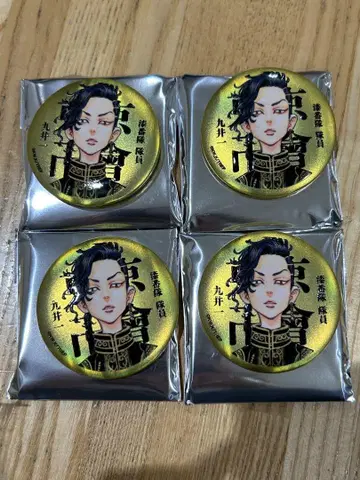 도쿄 리벤저스 마이키마트 매트 메탈릭 캔뱃지 코코노이 하지메 4개