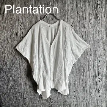 Plantation 플랜테이션 돌먼 가디건 화이트 화이트