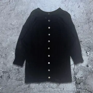 [빈티지] 여성용 롱 가디건 심플 무지 (블랙 M~L)