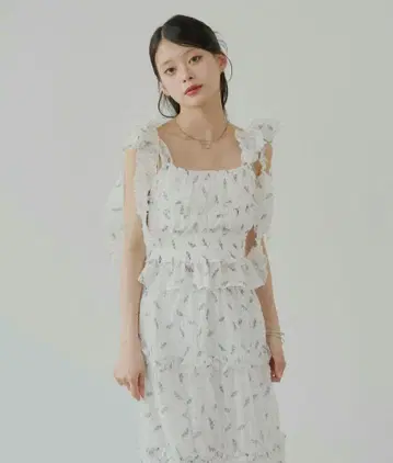 셔링 탱크 + 셔링 스커트 셋업 원피스 캐미 원피스