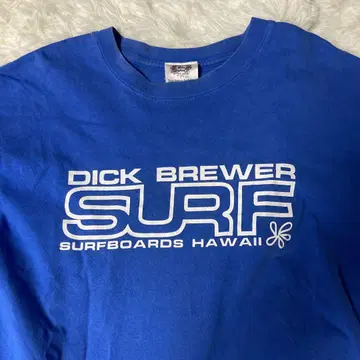 빈티지 DICK BREWER SURF 티셔츠 파랑 M 사이즈