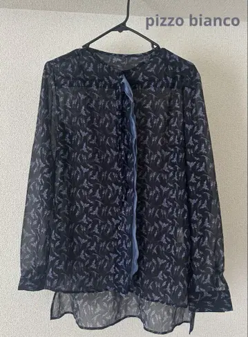 pizzo bianco 시스루 꽃무늬 블라우스 스커트 셋업