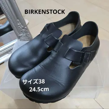 버켄스탁 런던 가죽 블랙 24.5cm 사이즈 38