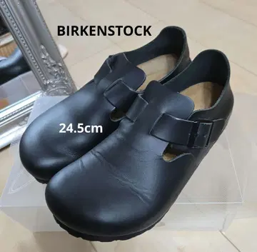 버켄스탁 런던 가죽 블랙 24.5cm 사이즈 38