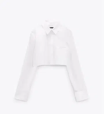 크롭 포플린 셔츠 zara