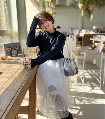 rosy monster 오하나 해파리 샤샤 스커트 화이트