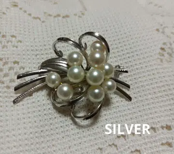 SILVER 펄 브로치