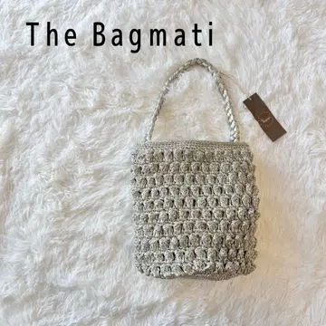 [ 새 상품 ] The Bagmati 메탈릭 마크라메 백 화이트 골드