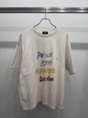 We11Done Lettering Distressed T-Shirt
