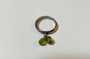 실버 반지 그린 컬러 비즈 포함