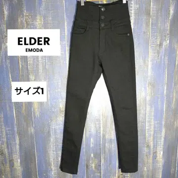 EMODA ELDER SYM 하이웨스트 데님 사이즈 1 블랙