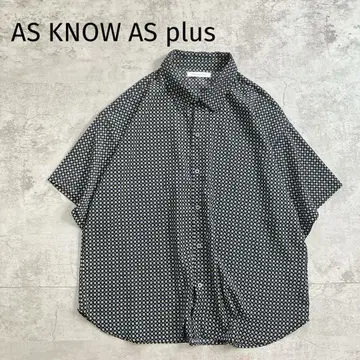 AS KNOW AS plus 돌려입기 빅 반팔 셔츠 블라우스 오버사이즈