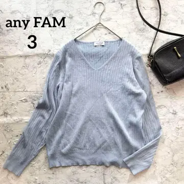 [ any FAM ] 애니팜 V넥 리브 니트 예쁜 색상 여유핏 심플