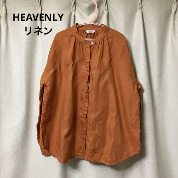 HEAVENLY 린넨 밴드 카라 셔츠 블라우스