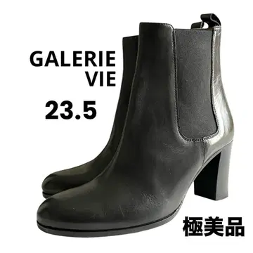 [컨디션 최상] GALERIE VIE 사이드 고어 부츠 앵클부츠 블랙
