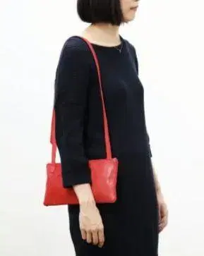 yes crafts 예스 숄더백 레드 미니 백 도치기 가죽