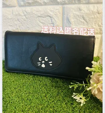 [레어] 네넷 냐- 장지갑 블랙 고양이 모티브 버튼 불량