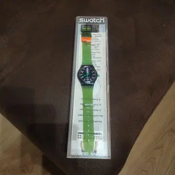 Swatch 그린 고무 벨트 시계