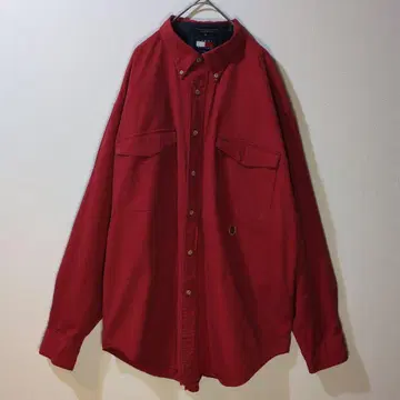 90년대 TOMMY HILFIGER 빈티지 버튼 다운 셔츠 XL