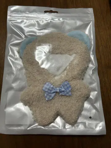 곰돌이 옷 갈아입기 의류 베이지 스카이블루 10cm
