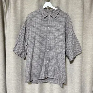 steven alan 체크 무늬 반팔 셔츠