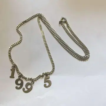 골드 숫자 모티브 목걸이 1995