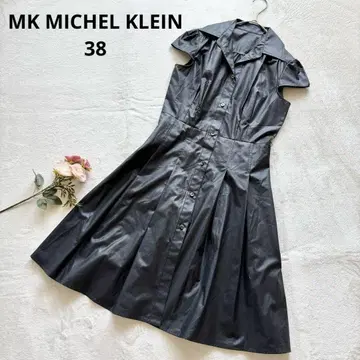 MK 미쉘클랑 네이비 슬리브리스 셔츠 원피스 38