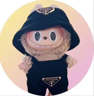라부부 멜빵 옷 갈아입히기 의상 로고 의류 모자 17cm