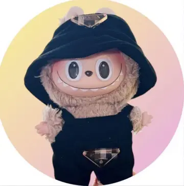 라부부 멜빵 옷 갈아입히기 의상 로고 의류 모자 17cm