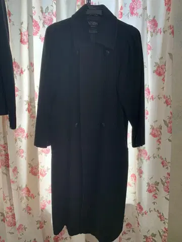 캐시미어 블랙 롱 코트