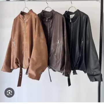 MARGAUX 마르Margaux 빈티지 에코 레더 라이더 재킷 블랙
