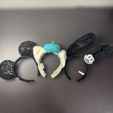 미키 스티치 머리띠 세트