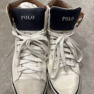 POLO 하이컷 스니커즈 화이트 26.5cm