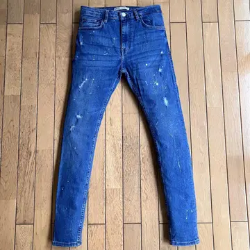 ZARA 남성용 팬츠 크러쉬 데미지 데님 청바지 스키니 자라