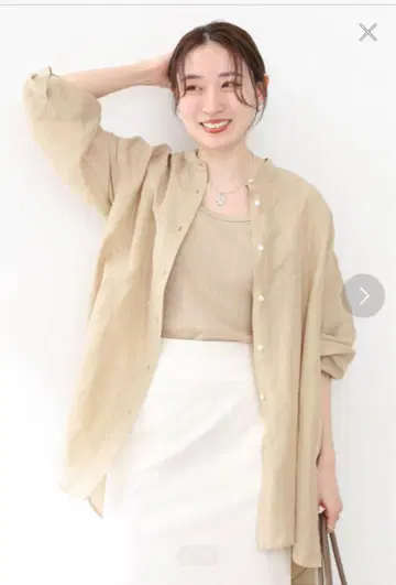 IENA 라미 리요셀 백 개더 셔츠 베이지