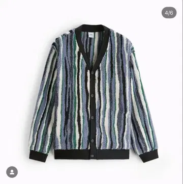 ZARA 스트라이프 보아 가디건