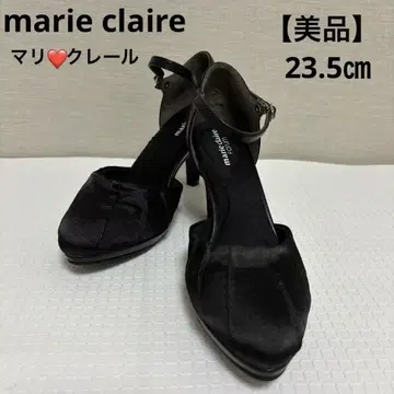 [새상품급] marie claire 마리끌레르 블랙 앵클 스트랩 힐