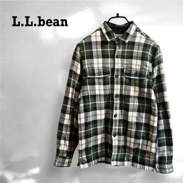 L.L.Bean 나무 택 안감 플리스 체크 플란넬 셔츠 엘엘빈 S