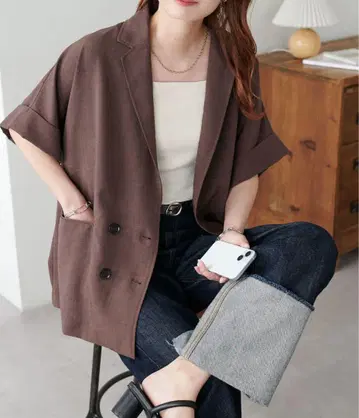 테크 린넨 반팔 셔츠 자켓