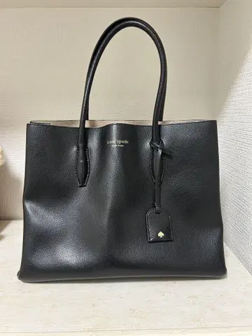 kate spade 블랙 가죽 토트백