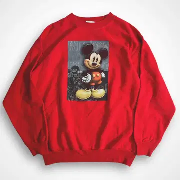 [ Vintage Disney ] 90s 입체 프린트 미키 맨투맨