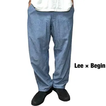 Lee Begin 별주 프리지 샴브레이 이지 와이드 스트레치 페인터
