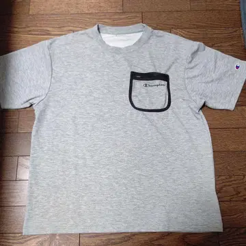 Champion 그레이 XL 티셔츠 포켓 부착
